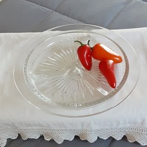 Vintage relish dish/ starburst pattern
